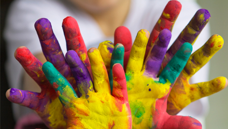 Färglad förskola i Järvastaden Solna