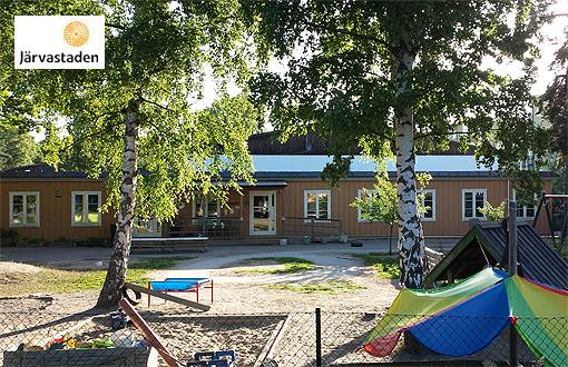 Härlig gård på förskola i Järvastaden